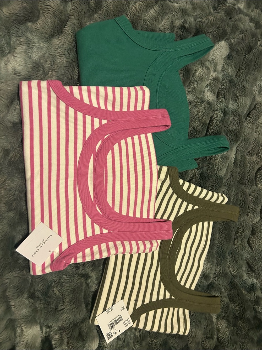American Eagle Outfitters women’s Tank Tops - Pink Stripe, Green, Olive Stripe